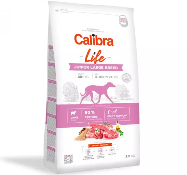 Minimální trvanlivost do 29.5. 2026: Calibra Dog Life Junior Large Breed Lamb 2,5 kg | P59307
