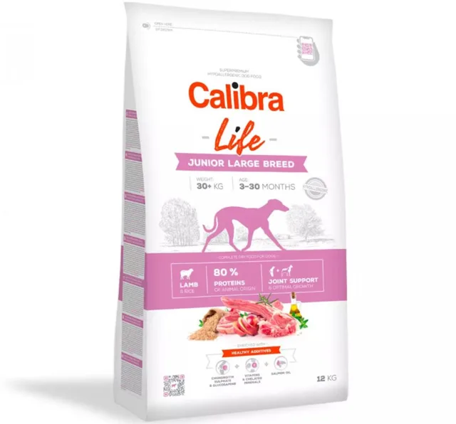 Minimální trvanlivost do 30.5. 2026: Calibra Dog Life Junior Large Breed Lamb 12 kg | P59321