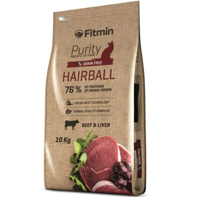 Minimální trvanlivost do 6.6. 2026: Fitmin Cat Purity Hairball 10 kg | P59729