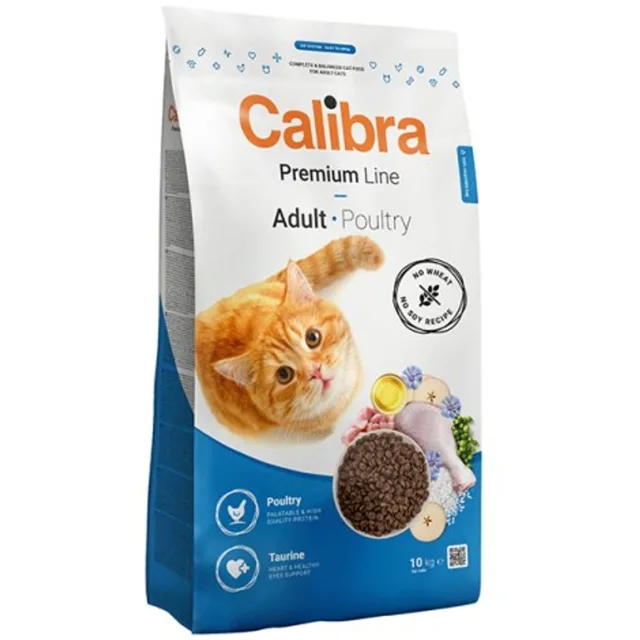 Minimální trvanlivost do 7.7. 2026: Calibra Cat Premium Line Adult Poultry 10 kg | P59663