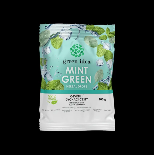 Mint Green – bylinné bonbony 100 g – Green idea