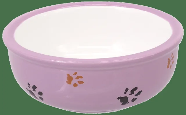 Miska Magic Cat keramická kočicí tlapka fialová 13x5cm 0,33l