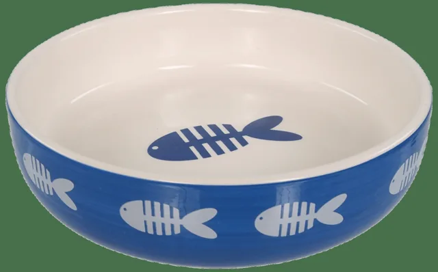 Miska Magic Cat keramická potisk ryba modrá 0,26l