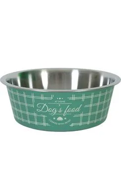 Miska nerez pes Food Dog 1,7l zelená Zolux