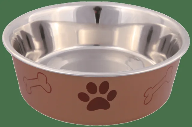 Miska nerezová pro psy Trixie s plastovým povrchem 14cm*400ml