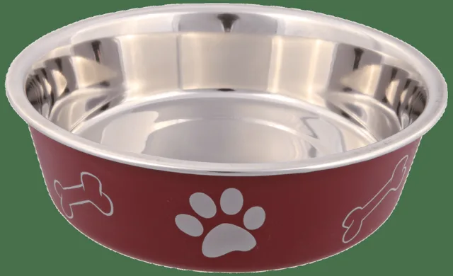 Miska nerezová pro psy Trixie s plastovým povrchem 17cm*750ml
