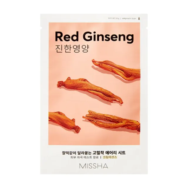 Missha Airy Fit Red Ginseng revitalizační plátýnková maska 19 g