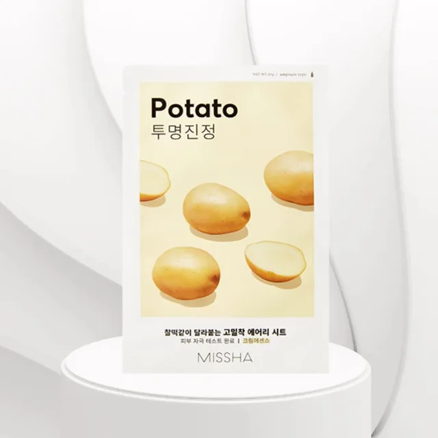 MISSHA - Airy Fit Sheet Mask Potato - Rozjasňující plátýnková maska s extraktem z brambor - 19 g