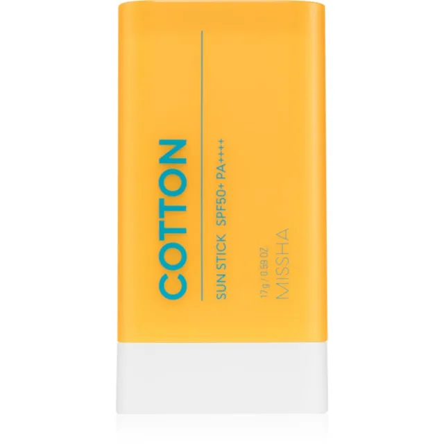 Missha All Around Safe Block Cotton Sun Stick voděodolný opalovací krém na obličej v tyčince SPF 50+ 17 g