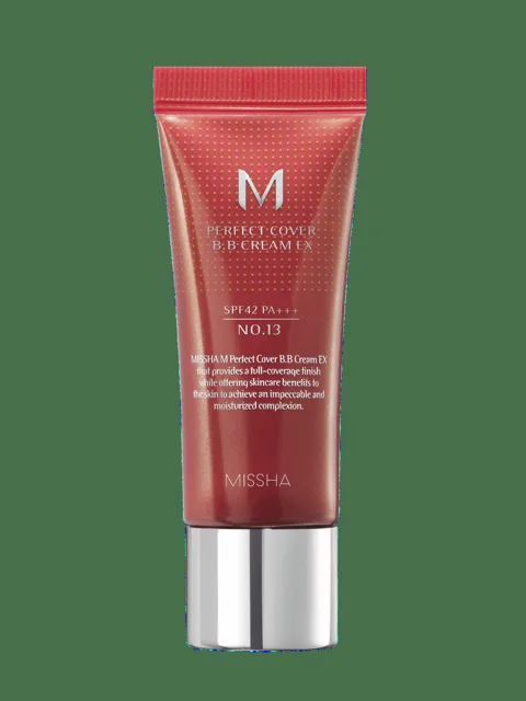 Missha BB krém SPF 42 Perfect Cover (BB Cream Ex) 20 ml 13 Bright Beige