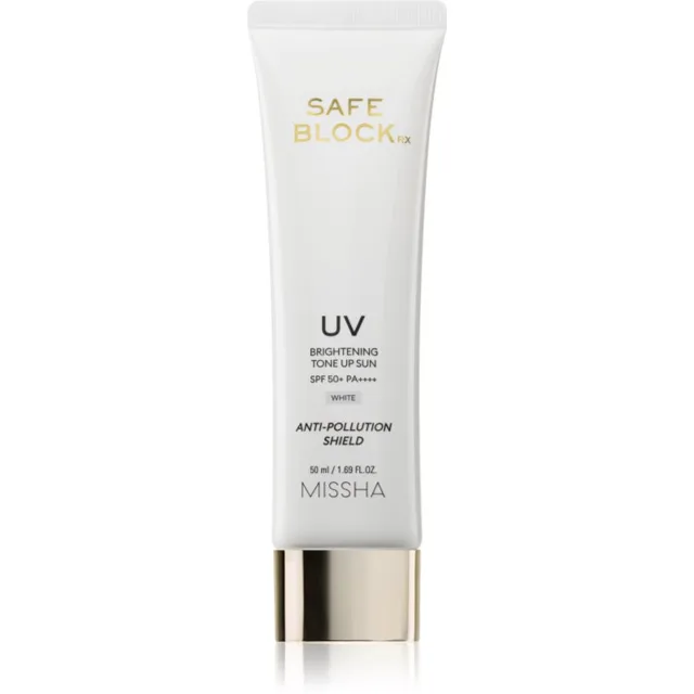 Missha Safe Block RX Brightening Tone Up Sun tónovací opalovací krém pro sjednocení barevného tónu pleti SPF 50+ 50 ml