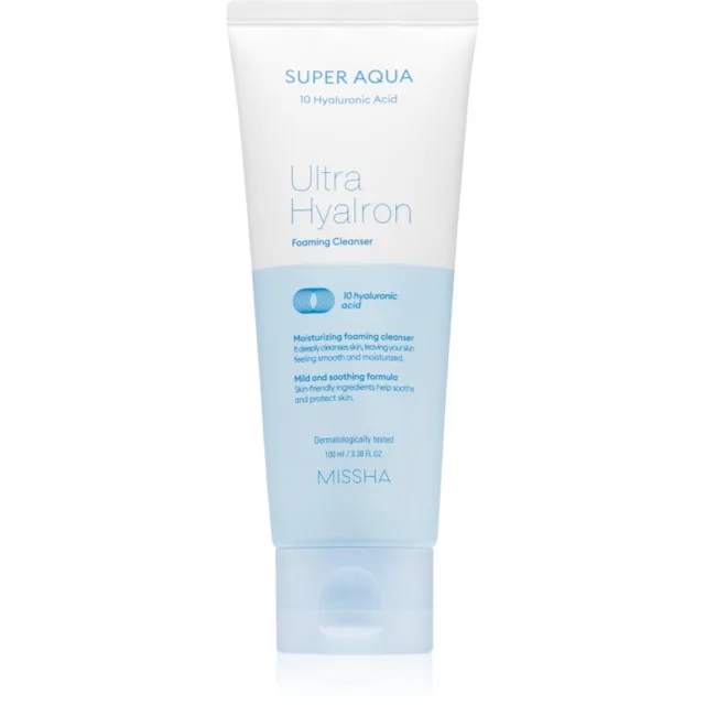 Missha Super Aqua Ultra Hyalron Firming Cleanser jemný čisticí gel pro intenzivní hydrataci pleti 100 ml