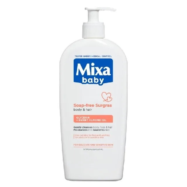 MIXA Baby mycí gel 2v1 na tělo a vlásky 400 ml