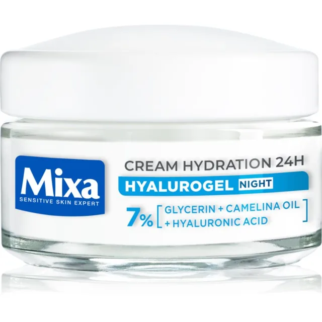 Mixa Hyalurogel Night hydratační krém na obličej na noc 50 ml