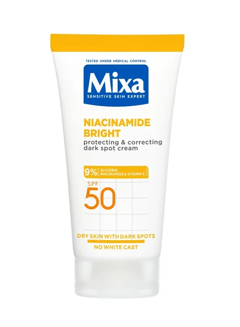 Mixa Niacinamide Bright Krém proti tmavým skvrnám SPF50 50 ml