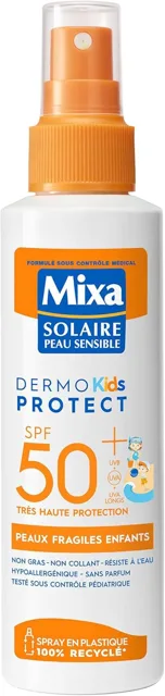 Mixa Opalovací sprej pro citlivou pokožku - ochrana SPF 50+ UVA, UVB 150 ml