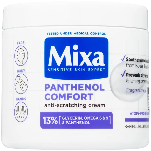 Mixa Panthenol Comfort obnovující tělová péče pro pokožku se sklonem k atopii 400 ml
