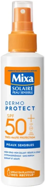 Mixa Solaire Sensitive Skin – dermo protect Opalovací sprej SPF 50+ UVA 150 ml