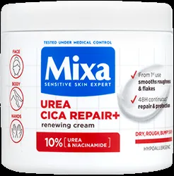 Mixa Urea Cica Repair+ regenerační tělová péče pro velmi suchou, hrubou pokožku 400 ml