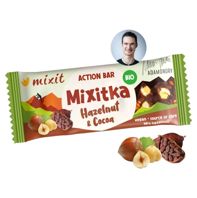 MIXIT Action mixitka Adama Ondry lískový oříšek a kakao BIO 34 g