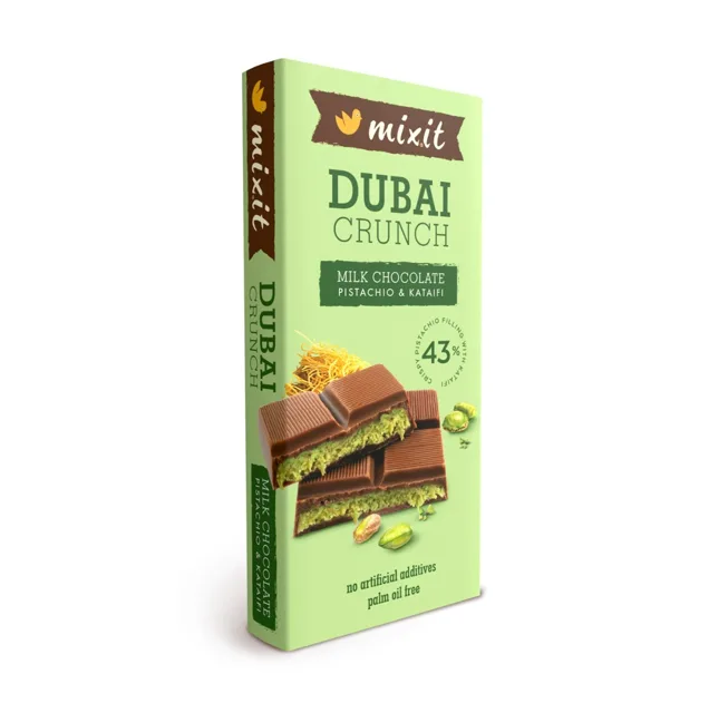 Mixit Dubajská čokoláda s pistáciovou náplní 70 g