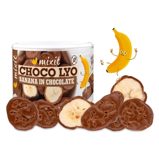 MIXIT Křupavé banánky v čokoládě 170 g