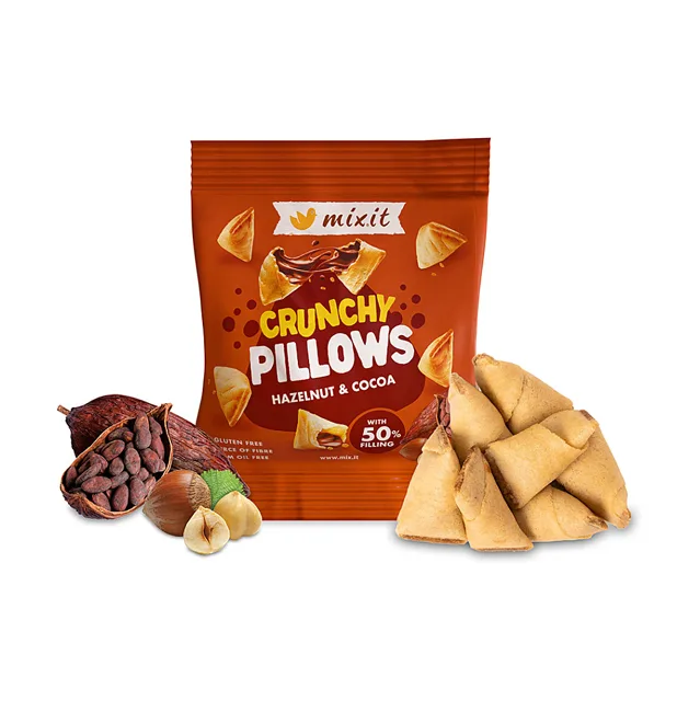 MIXIT Křupavé polštářky lískový oříšek a kakao 30 g