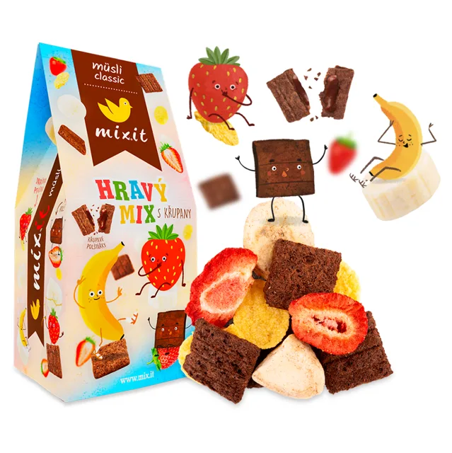 MIXIT Müsli classic hravý mix 300 g, poškozený obal