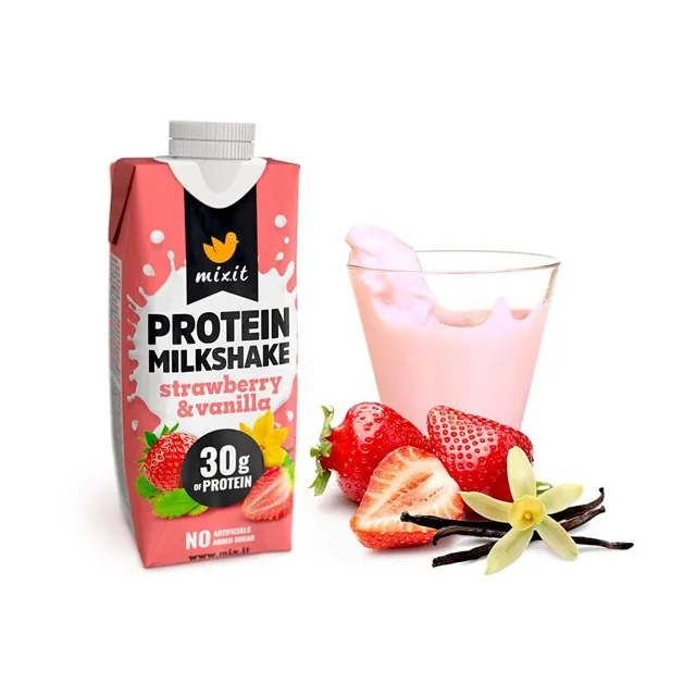 MIXIT Proteinový milkshake jahoda & vanilka 330 ml