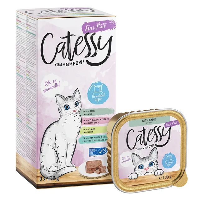 Mixpack Catessy mističky 32 x 100 g - kousky v omáčce mix