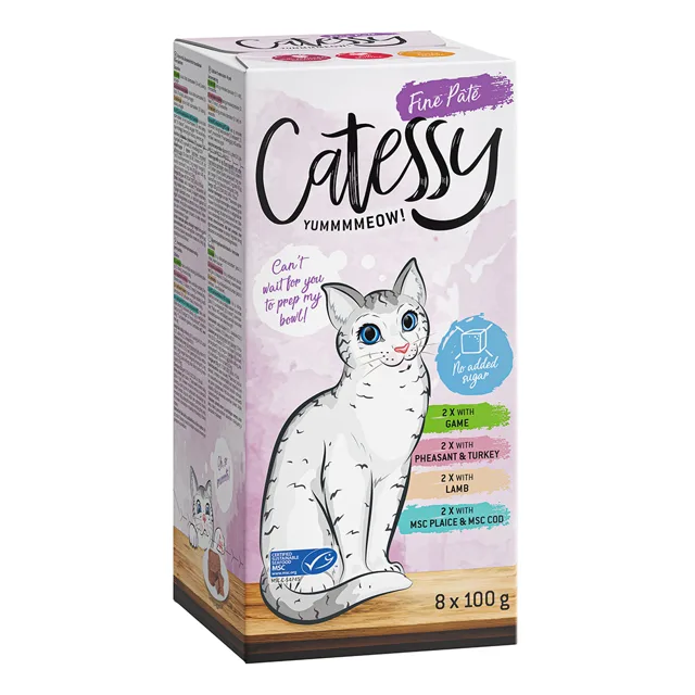 Mixpack Catessy mističky 64 x 100 g - jemná paštika mix II