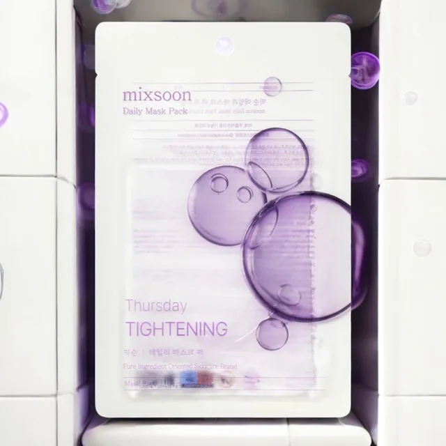 MIXSOON - Daily Mask Pack Thursday Tightening - Plátýnková maska s retinolem a peptidy pro liftingovou péči - 20 ml
