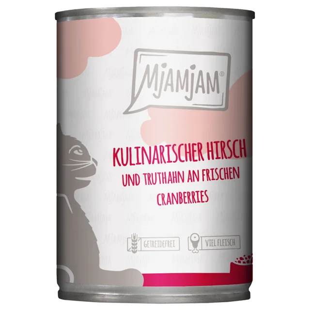 MjAMjAM 6 x 400 g - jelení a krůtí s brusinkami