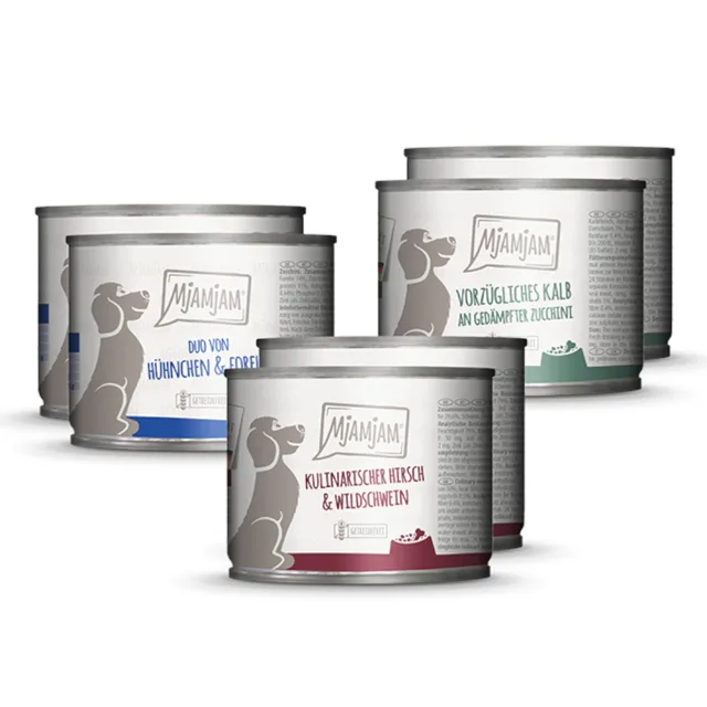 MjAMjAM Adult Dog 6 ks (6 x 200 g) - Mix I (3 druhy)