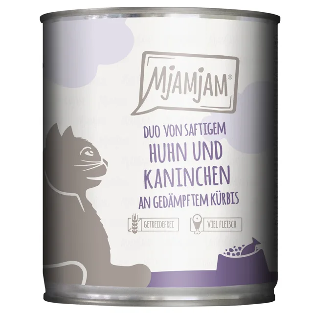 MjAMjAM Duo 12 x 800 g - výhodné balení - hovězí a krůtí s dýní