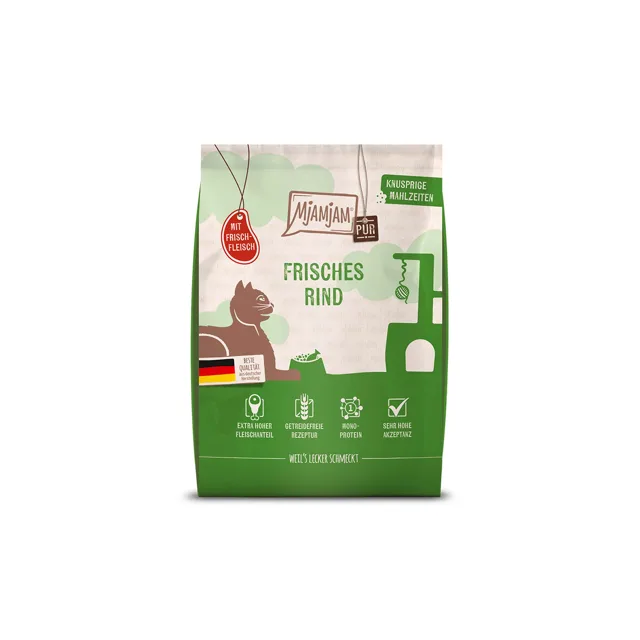 MjAMjAM hovězí granule pro kočky - 1,5 kg