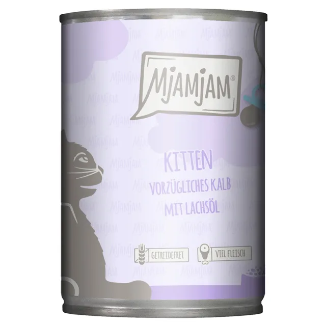 MjAMjAM Kitten 6 x 400 g  - telecí s lososovým olejem