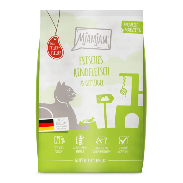 MjAMjAM křupavé krmivo – hovězí a drůbeží - 1,5 kg