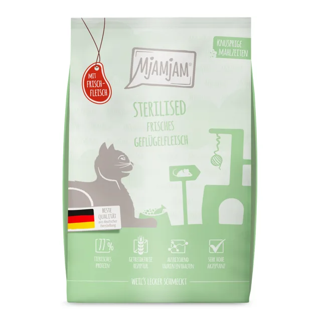 MjAMjAM křupavé krmivo sterilised drůbeží - 1,5 kg