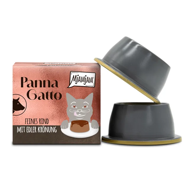 MjAMjAM Panna Gatto 2 x 80 g - jemné hovězí s jemnou polevou