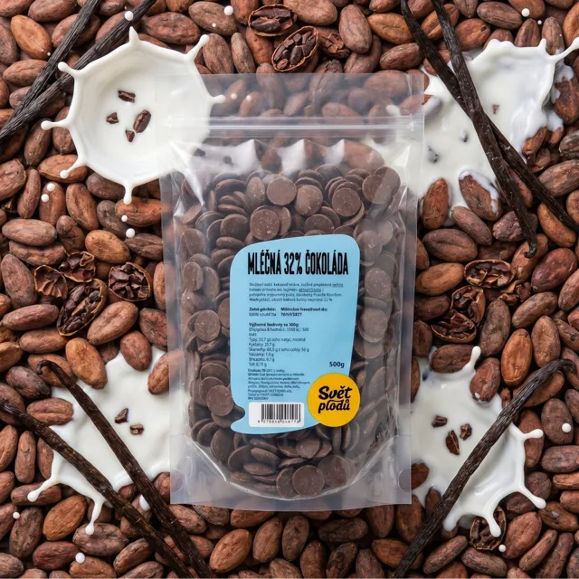 Mléčná 32% čokoláda váha 500g