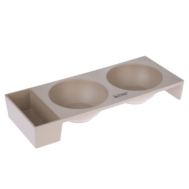 Modern Living dvojitá miska Kjóto - 2 x 450 ml, D 38 x Š 15 x V 5,6 cm