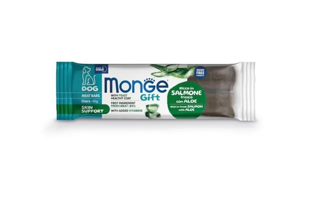 MONGE Dog Adult Meat bars Skin support Losos s aloe 2x40 g