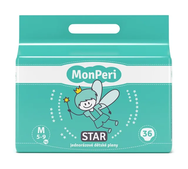 MonPeri Star M 5-9 kg dětské pleny 36 ks