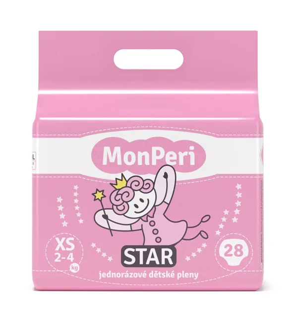 MonPeri Star XS 2-4 kg dětské pleny 28 ks