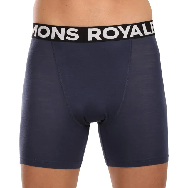 Mons Royale Pánské boxerky merino modré (100088-1169-568) XL