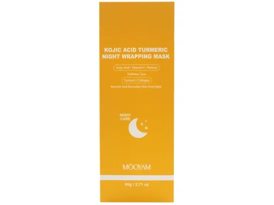 Mooyam Kojic Acid Turmeric Wrapping Mask noční slupovací pleťová maska s kurkumou 80 g
