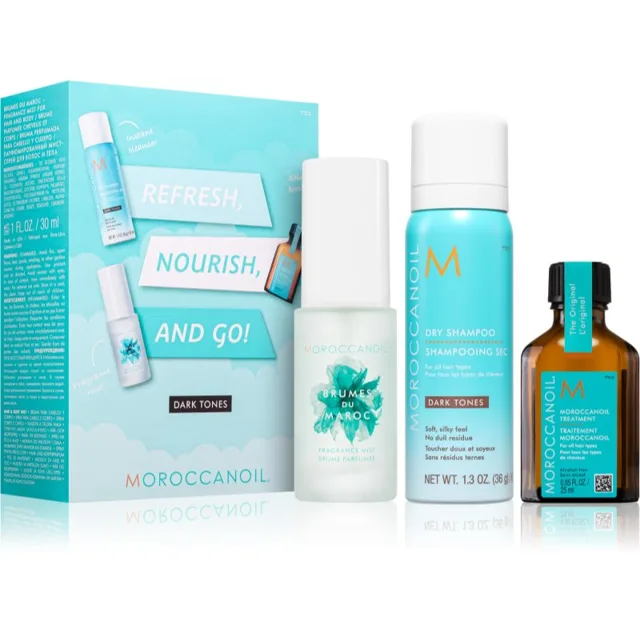 Moroccanoil Refresh, Nourish, and Go! (Dark Tones) sada pro tmavé vlasy pro ženy