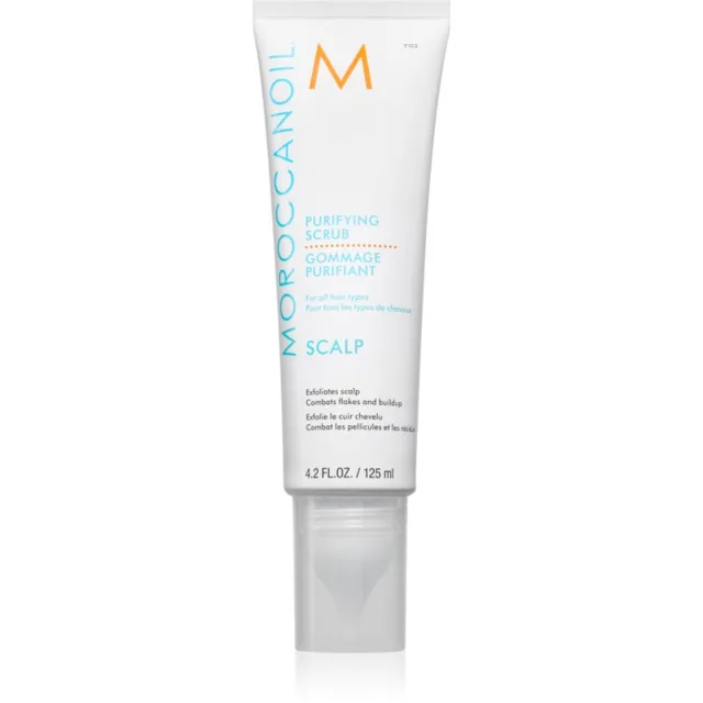 Moroccanoil Scalp Purifying Scrub jemný čisticí peeling se zklidňujícím účinkem na vlasovou pokožku 125 ml