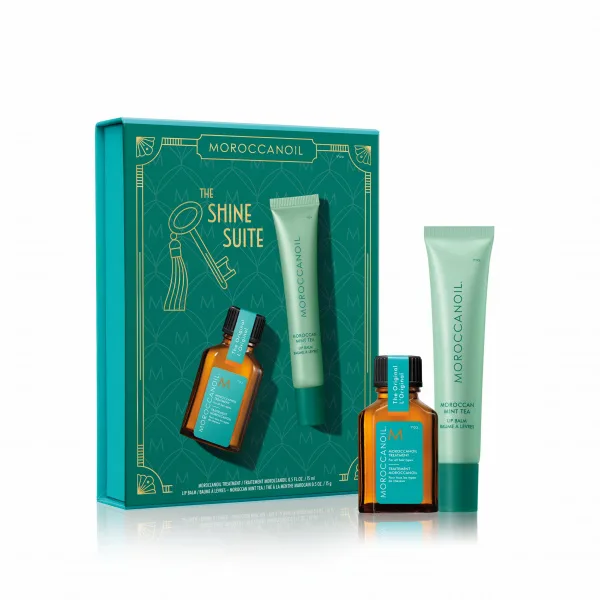 Moroccanoil Treatment Original & Mint Lip Balm dárkový balíček pro hydrataci vlasů a rtů 1 ks